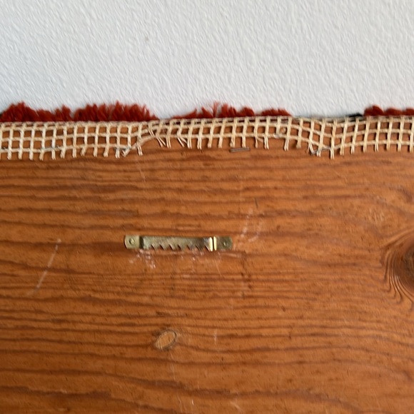 Vintage, MCM handmade shag rug latch hook wall hanging - Picture 4 of 4